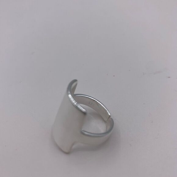 ring, solid 925 sterling silver, adjustable, minimalist, mirror finish, NWOT - Picture 5 of 14
